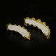 Hip-Hop Teeth Top Bottom Grills Dental Three Rows Diamond Trendy Cosplay Teeth Caps