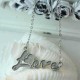 I Love Mom Best Friends Engraved Letter Heart Luminous Necklace