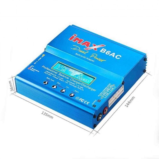 IMAX B6AC 80W 6A Updated Balance Charger Discharge for Lipo/Li-ion/LiFe/NiMh Battery