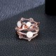 Irregular Interlaced Line Rose Gold Opal Ring Clothing Accessories Fashion Women Jewelry