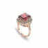 Italina 18K Rose Gold Plated Crystal Zircon Geometric Finger Ring