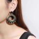 JASSY Ethnic Crystal Round Ear Drop Earring Hoop Statement Earring For Women