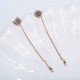 JASSY Sweet Rose Gold Tassel Ear Drop Colorful Zirconia Charm Long Earring for Women