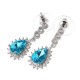 JASSY Zircon Crystal Dangle Earrings 12 Months Birthstone Birthday Stone Earring for Women