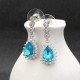 JASSY Zircon Crystal Dangle Earrings 12 Months Birthstone Birthday Stone Earring for Women