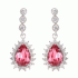 JASSY Zircon Crystal Dangle Earrings 12 Months Birthstone Birthday Stone Earring for Women