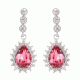 JASSY Zircon Crystal Dangle Earrings 12 Months Birthstone Birthday Stone Earring for Women