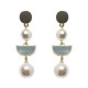 JASSY® 18K Gold Plated Pearl Ear Drop Sweet Cute Geometric Earring For Women Jewelry