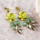 JASSY® Bohemian 18K Gold Plated Artificial Pearl Flower Ear Drop Sweet Earring For Women