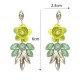 JASSY® Bohemian 18K Gold Plated Artificial Pearl Flower Ear Drop Sweet Earring For Women