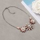 JASSY® Elegant Earring Necklace Jewelry Set Multi Crystal Pink Flowers Exquisite Jewelry for Women