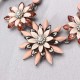 JASSY® Elegant Earring Necklace Jewelry Set Multi Crystal Pink Flowers Exquisite Jewelry for Women