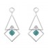 JASSY® Hollow Zircon Triangle Turquoise Geometric Ear Drop Earring Gift For Women