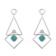 JASSY® Hollow Zircon Triangle Turquoise Geometric Ear Drop Earring Gift For Women