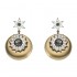 JASSY® Vintage Round Ear Drop Colorful Crystal Flower Earring Women Jewelry