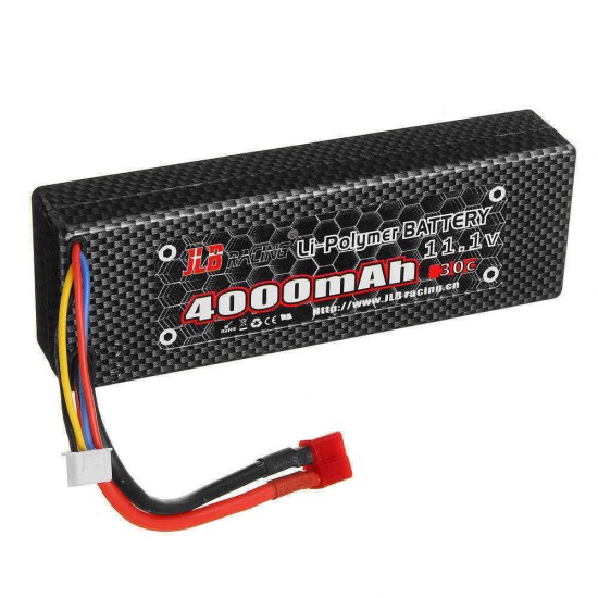 JLB Racing 11.1V 4000mAh 30C 3S Lipo Battery T Plug for 11101 21101 31101 J3 1/10 Rc Car