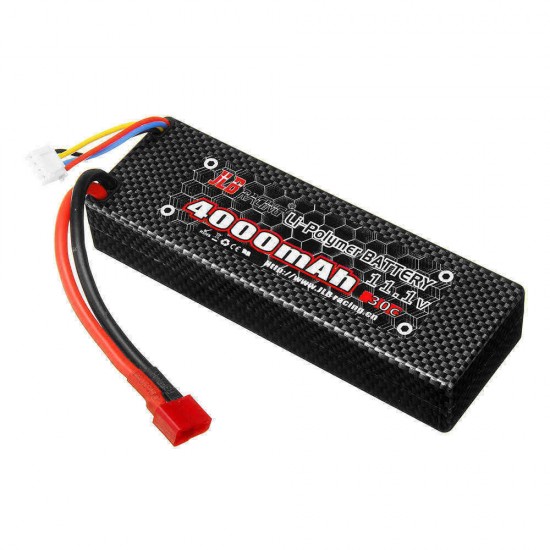 JLB Racing 11.1V 4000mAh 30C 3S Lipo Battery T Plug for 11101 21101 31101 J3 1/10 Rc Car