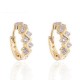 Kuniu Elegant Gold Plated Crystal Rhinestone Hoop Earrings For Women