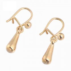 Kuniu Simple 18k Gold Plated Waterdrop Dangle Pendant Earrings