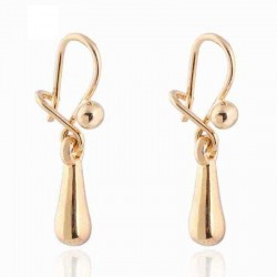 Kuniu Simple 18k Gold Plated Waterdrop Dangle Pendant Earrings