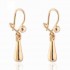 Kuniu Simple 18k Gold Plated Waterdrop Dangle Pendant Earrings