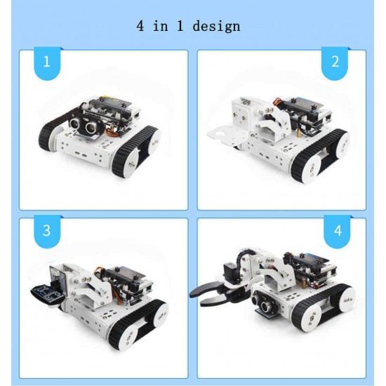 LOBOT 4 IN 1 Micro:bit Smart Programmable PC APP Control Tracking RC Robot Car