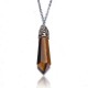 Lady Hexagon Prism Bead Pointed Pendant Pendulum Necklace Jewelry