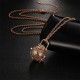 Lava Stone Aromatherapy Essential Oil Diffuser Locket Necklace Pendant Flower