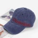 Letter Embroidered Washed Denim Baseball Cap Men Women Street Outdoor Visor Cap