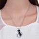 Lovely Cats Heart Pendant Lovers Couple Necklace Chain Jewelry Gift