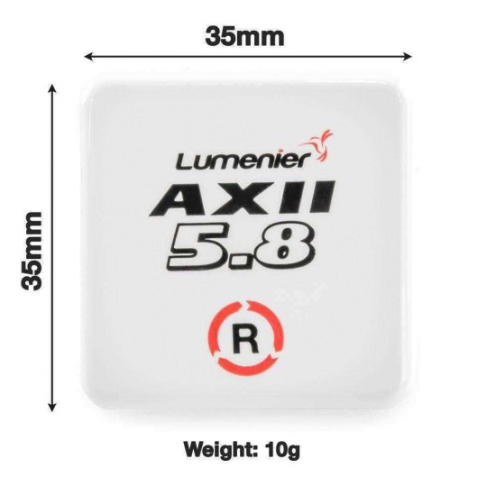 Lumenier AXII Patch Antenna 5.8GHz 8.4dBi FPV Antenna LHCP/RHCP SMA/RP-SMA For FPV RC Drone