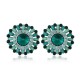 Luxury Crystal Rhinestone Stud Earring Bohemian Flower Charm Colorful Piercing Earrings for Women