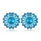 Luxury Crystal Rhinestone Stud Earring Bohemian Flower Charm Colorful Piercing Earrings for Women