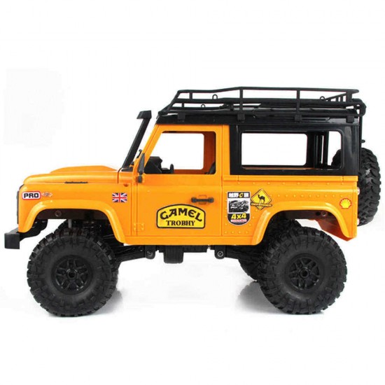 MN-90 1/12 2.4G 4WD Rc Car W/ Front LED Light 2 Body Shell Roof Rack Crawler Monster Truck RTR Toy