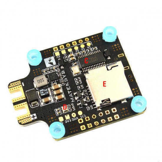 Matek Systems BetaFlight F405-CTR Flight Controller Built-in PDB OSD 5V/2A BEC Current Sensor for RC Drone