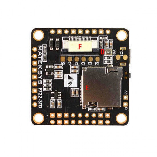 Matek Systems F722-STD STM32F722 F7 Flight Controller Built-in OSD BMP280 Barometer Blackbox for RC Drone