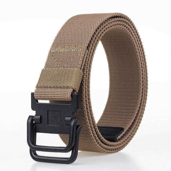 Men Plate Buckle Canvas Belt Sport Durable Pants Strip Outdoor Wild Casual Belt