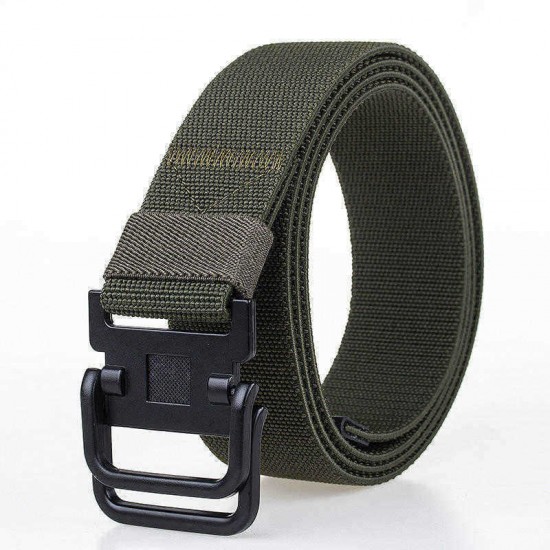 Men Plate Buckle Canvas Belt Sport Durable Pants Strip Outdoor Wild Casual Belt