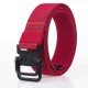 Men Plate Buckle Canvas Belt Sport Durable Pants Strip Outdoor Wild Casual Belt