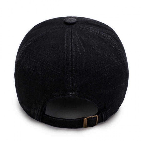 Men Washed Cotton M Embroidery Baseball Cap Outdoor Sunshade Adjustable Snapback Hats