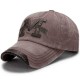 Men Washed Cotton M Embroidery Baseball Cap Outdoor Sunshade Adjustable Snapback Hats