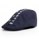 Men Women Cotton Letter Embroidery Star Painter Beret Caps Adjustable Newsboy Cabbie Flat Hat