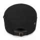 Men Women Cotton Solid Badge Military Style Hats Outdoor Adjustable Flat Top Cap