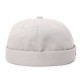 Men Women Letter Embroidery French Brimless Hats Leisure Cotton Adjustable Skullcap