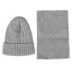 Men Women Winter Warm Knit Hat Collar Set Outdoor Ski Thick Beanie Scarf