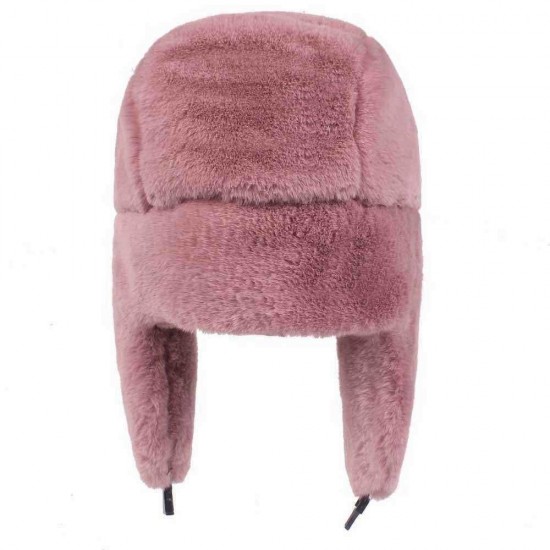 Men Women Winter Windproof Plush Trapper Hat Outdoor Ear Headwear Hunting Hat