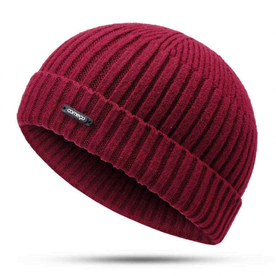 Men Women Winter Windproof Warm Knit Beanie Cap Outdoor Slouch Skullcap