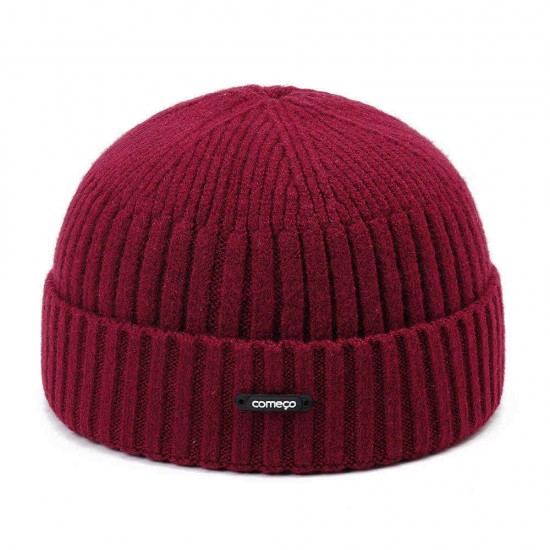 Men Women Winter Windproof Warm Knit Beanie Cap Outdoor Slouch Skullcap