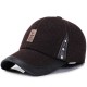 Men Women Winter Woolen Fabric Baseball Cap With Earmuffs Outdoor Casual Peaked Hat Adjustable