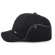 Mens Middle-Aged Winter Cotton Blending Earmuffs Baseball Cap Thickened Warm Dad Hat